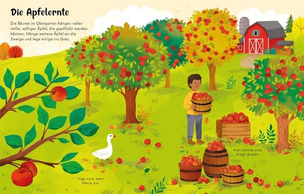 Herbst Stickerbuch für Kinder ab 3 Jahren mit Waldmotiven
