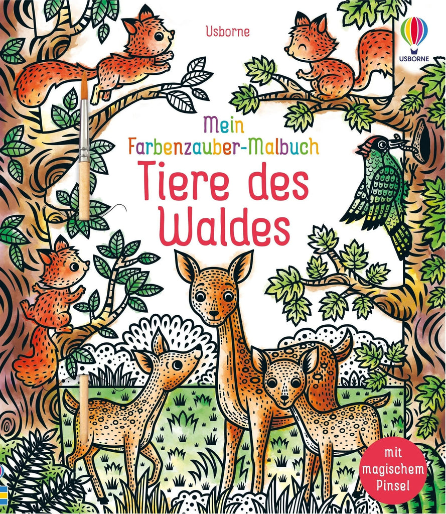 Mein Farbenzauber-Malbuch Tiere des Waldes mit magischem Pinsel
