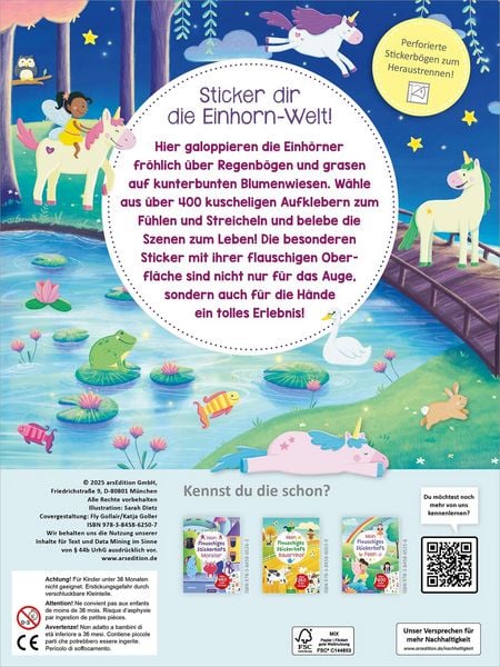 Einhorn-Stickerbuch mit über 400 Fühl-Stickern
