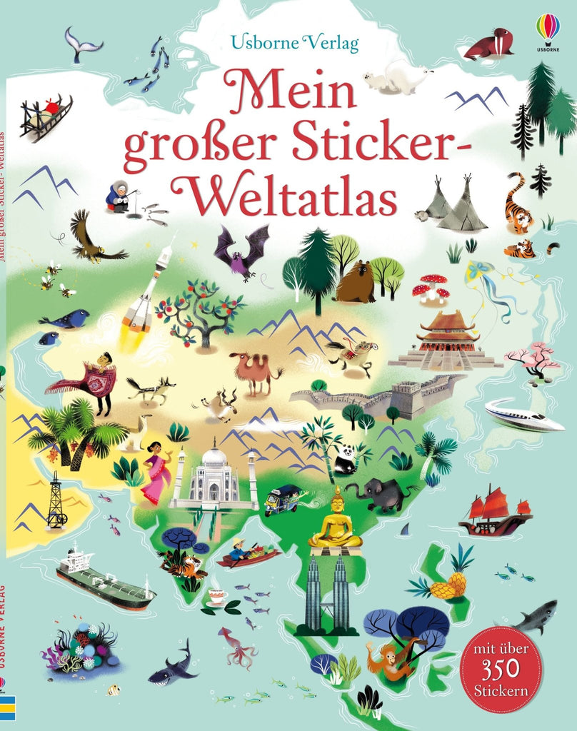 Mein großer Sticker - Weltatlas - Usbonre