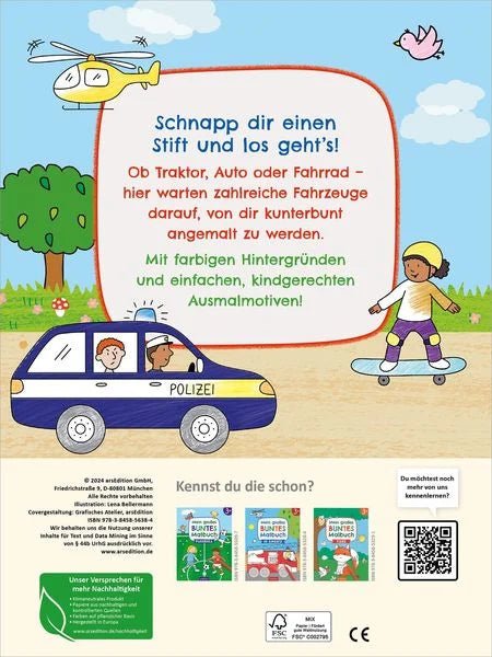 Mein großes buntes Malbuch – Fahrzeuge - Ars Edition