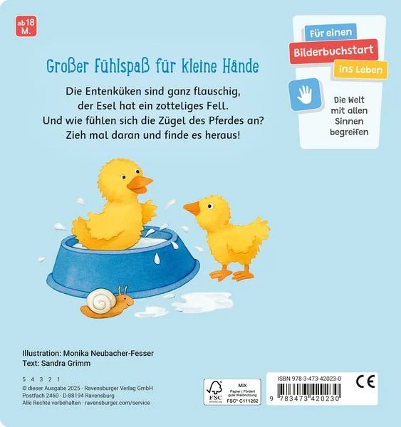 Sensorisches Fühlbilderbuch Tiere ab 18 Monate