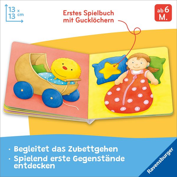 Gute Nacht Gucklochbuch Spieluhr Kuscheltier ab 6 Monate