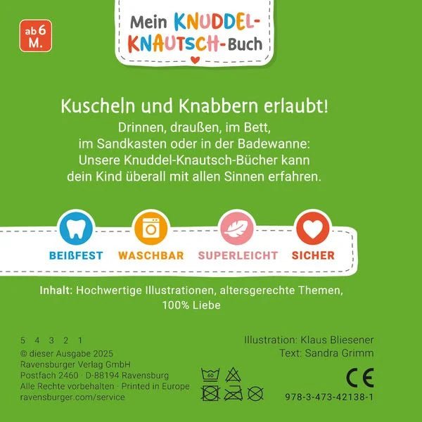 Mein Knuddel‑Knautsch Buch Bagger Stoffbuch ab 6 Monate
