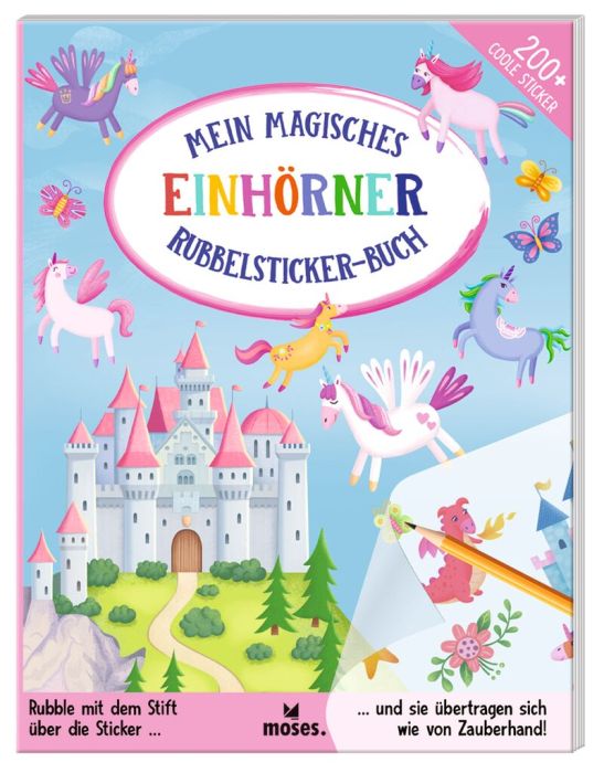 Rubbelsticker-Buch Einhörner ab 4 Jahren mit über 200 Stickern