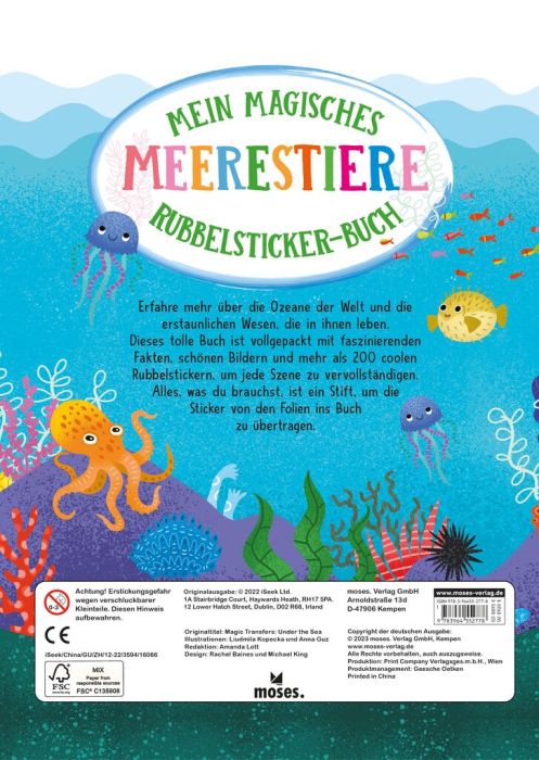 Broschiertes Kreativbuch mit maritimen Rubbelbildern