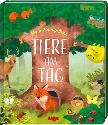 Mein Pop - up - Buch - Tiere am Tag - HABA