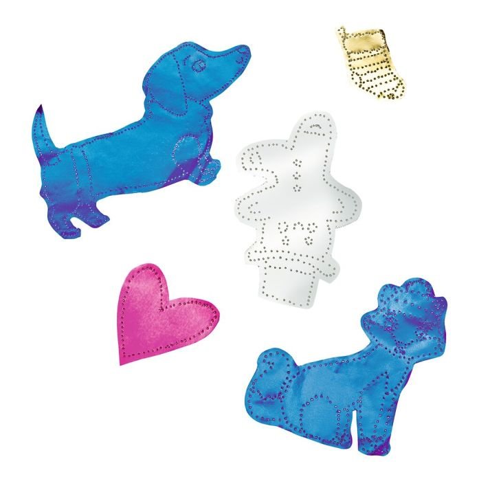 Metallic Prickelset Winterzauber Geschenk Bastelidee
