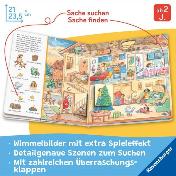 Kinderbuch Weihnachtszeit mit Klappen und Wimmelbildern
