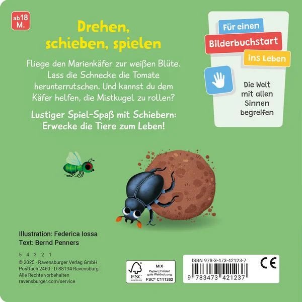 Kinderbuch Schiebebuch Tiere mit Tieren ab 18 Monate