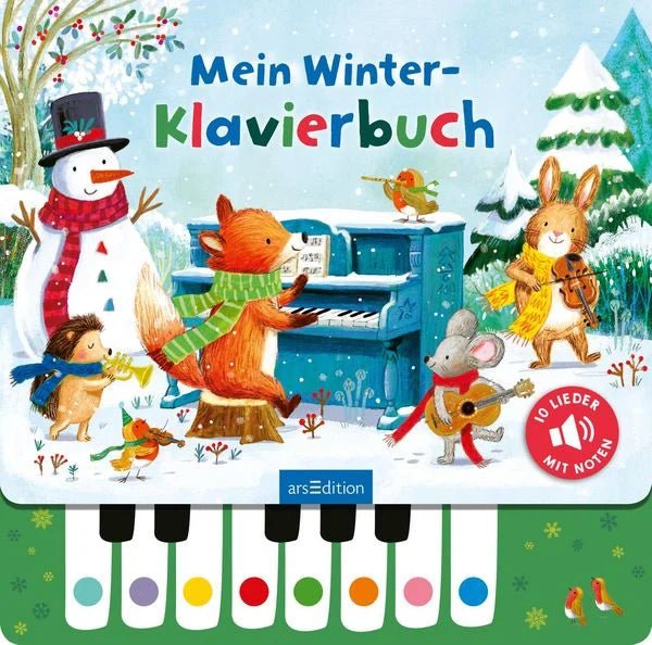 Winter-Klavierbuch für Kinder ab 3 Jahren mit Tastatur
