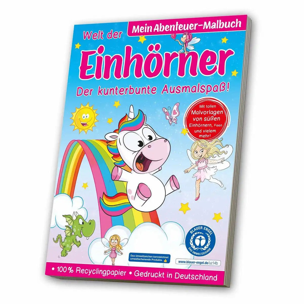 Malbuch Welt der Einhörner A4 ab 3 Jahren
