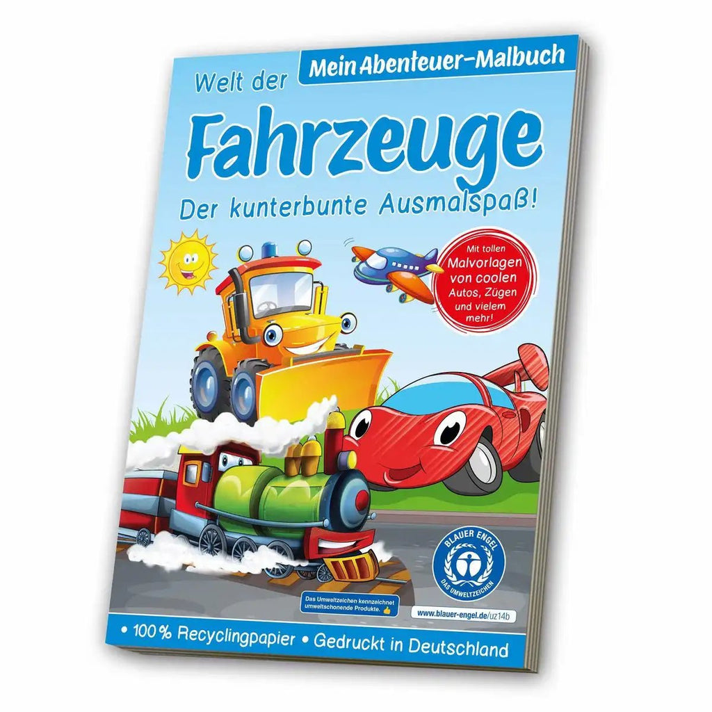 Mein zauberhaftes Malbuch Fahrzeuge mit großen Motiven
