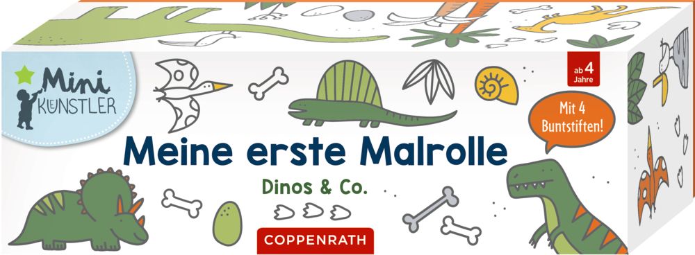 Malrolle Dinos 5 Meter Ausmalspaß für Kinder ab 4 Jahren