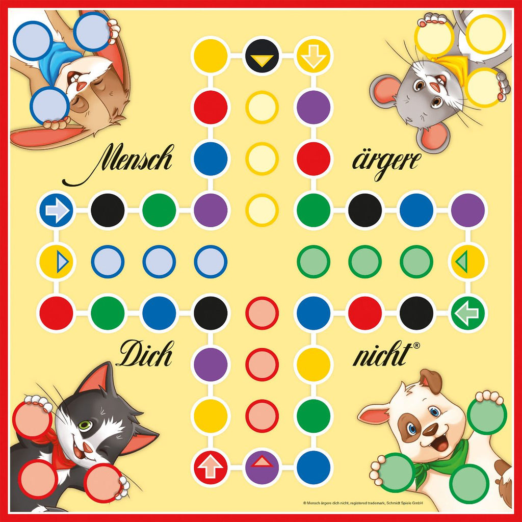 Spielesammlung ab 3 Jahren mit 6 Kinderspielen im Metallkoffer, inkl. Farbwürfelspiel