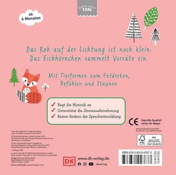 Babybuch Tiere im Wald – Fühlbuch mit Reimen und Guckloch
