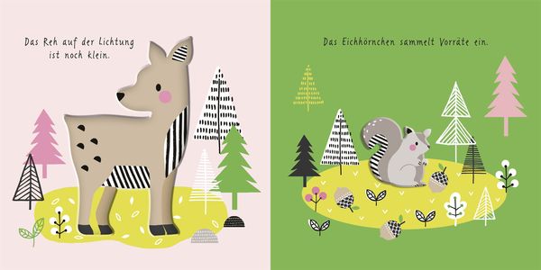 Meine ersten Tiere – Wald Fühlbuch Babys mit ausgestanzten Formen
