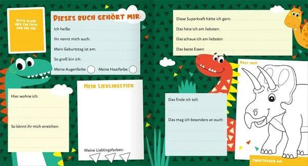 Freundebuch Dinosaurier – bunt illustriertes Kinderbuch ab 3 Jahren
