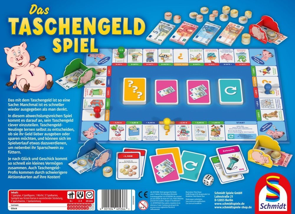 Das Taschengeld-Spiel mit Münzkarten und Sparschwein für Kinder ab 6