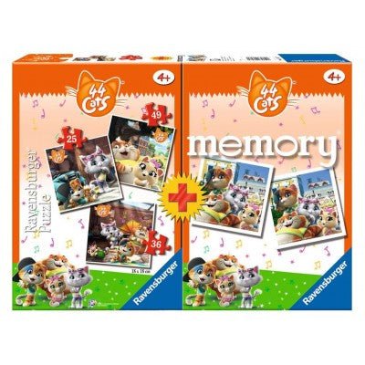 Memory & Puzzle - 44 Cats - Ravensburger