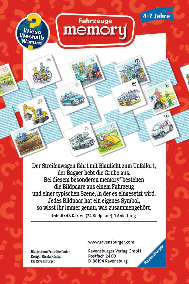 Memory - WWW: Fahrzeuge Memory - Ravensburger