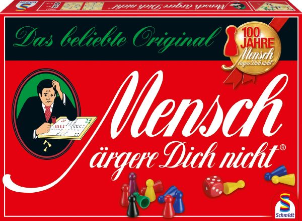 Mensch ärgere Dich nicht Standardausgabe mit Spielfiguren und Spielplan