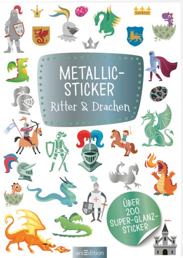 Metalic Sticker - Ritter & Drachen - Ars Edition