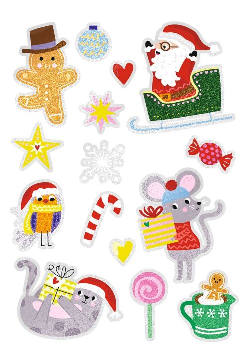 Kinder Tattoos Weihnachten Metallic Effekt bunt
