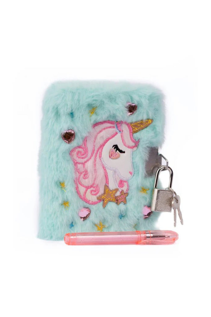 Einhorn Tagebuch Kinder Furry Friends mit Schloss & Stift