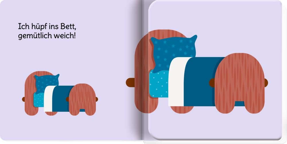 Pappbilderbuch minifanten Bett oder Tier Klappenbuch ab 18 Monaten