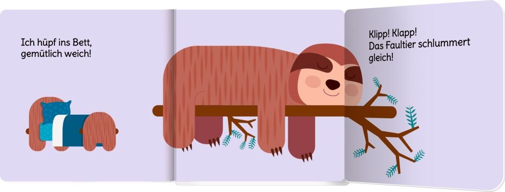 Klipp Klapp Bett oder Tier Coppenrath Verlag Kinderbuch mit Reimen