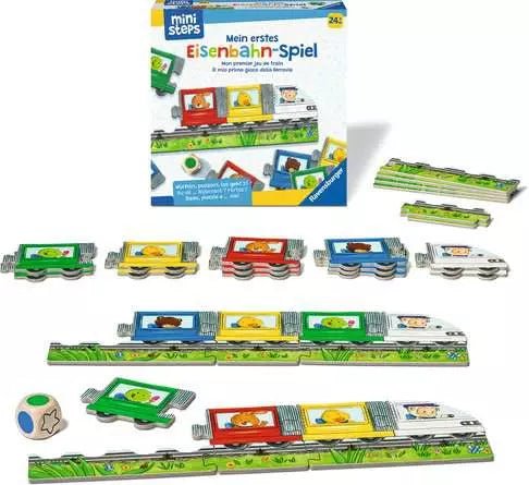 Eisenbahn Würfelspiel für Kleinkinder ab 2 Jahren Farben lernen