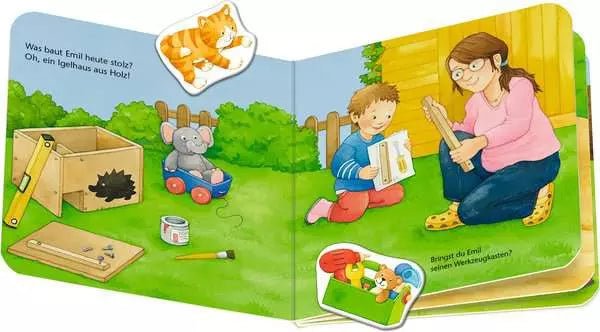 ministeps: Mein erstes Magnetbuch: Wer baut was? Bei mir zu Hause - Ravensburger