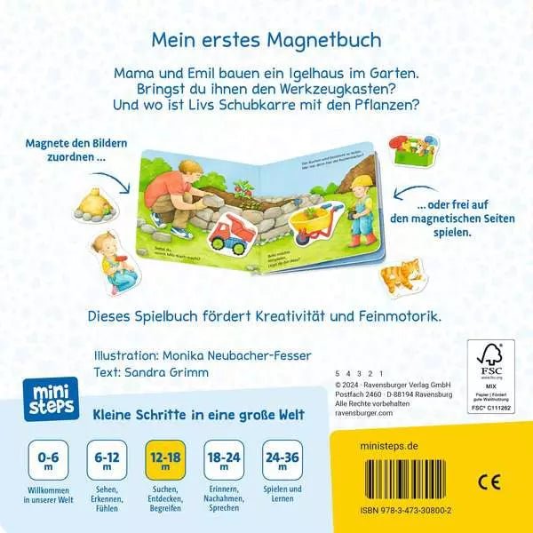 ministeps: Mein erstes Magnetbuch: Wer baut was? Bei mir zu Hause - Ravensburger