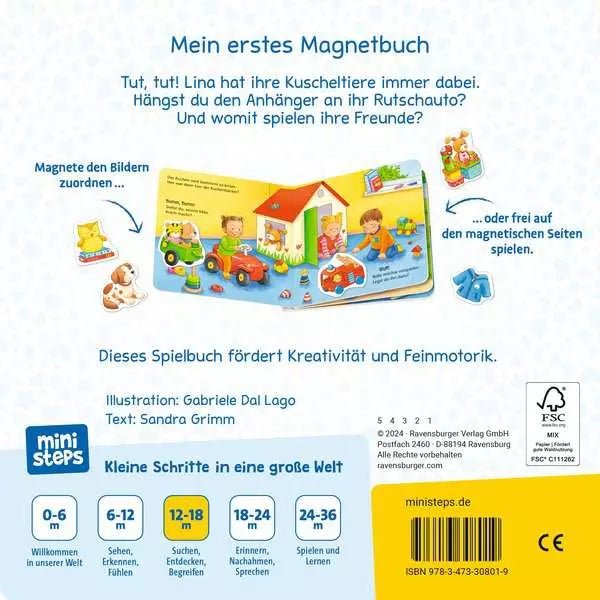 ministeps: Mein erstes Magnetbuch: Wer spielt womit? Meine Welt - Ravensburger