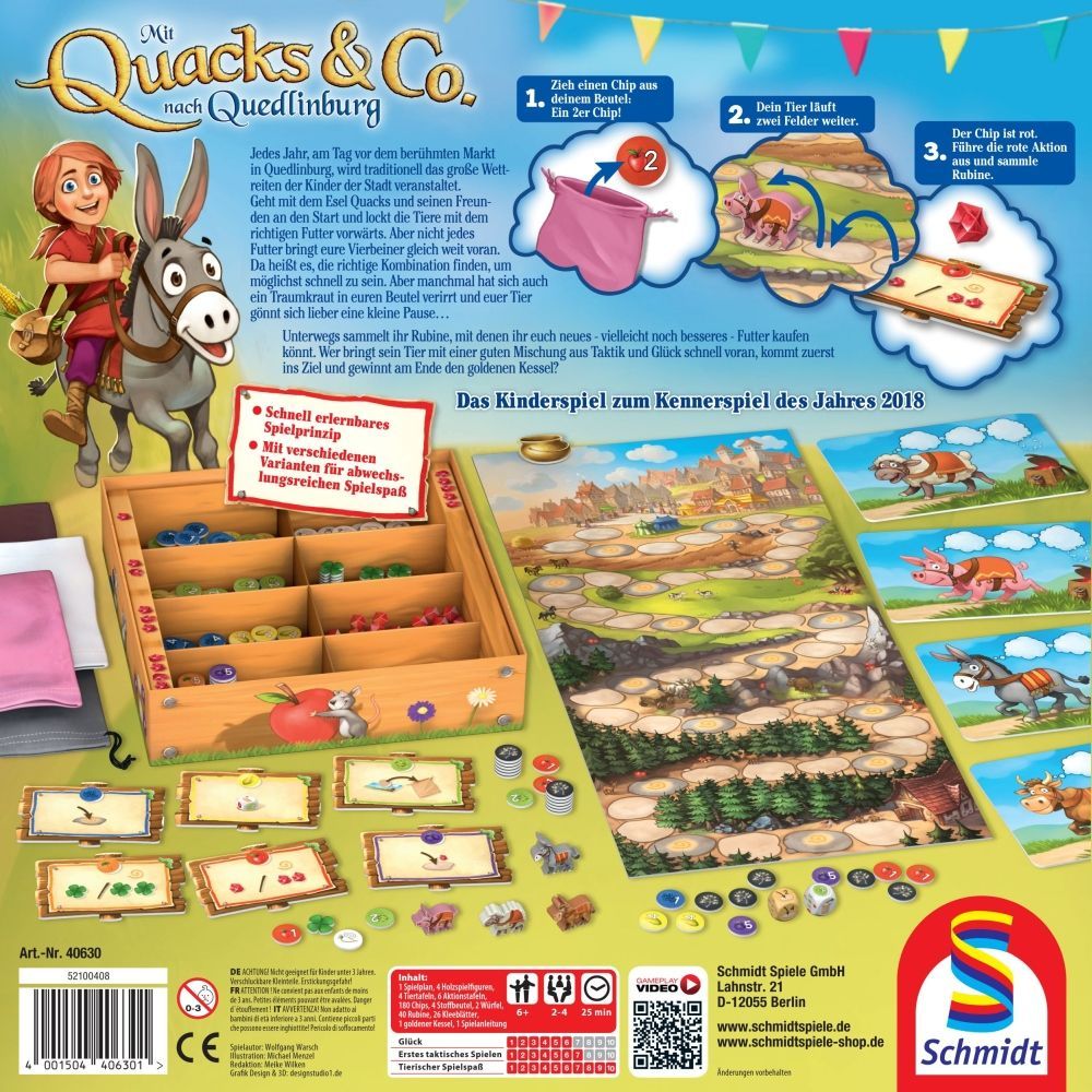 Mit Quacks & Co. nach Quedlinburg – Kinderspiel ab 6 mit Tierwettrennen