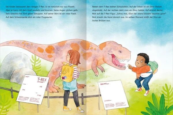 Dino-Park Stickerheft kombiniert Lesen und Kreativität