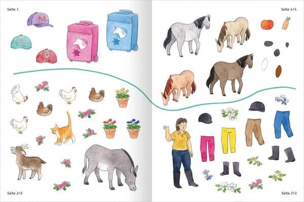 Kinderbuch Reiterhof Ferien mit Stickern – kreative Erstlese-Unterstützung
