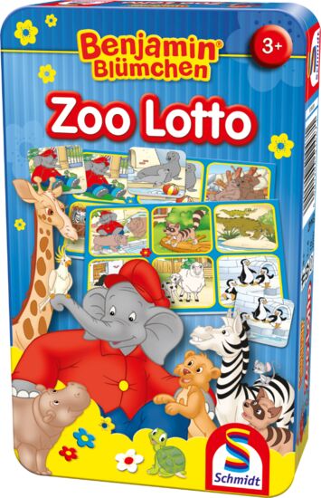 Mitbringspiel - Benjamin Blümchen - Zoo Lotto in Metalldose - Schmidt Spiele