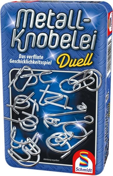 Mitbringspiel - Metall Knobelei Duell - in Metalldose - Schmidt Spiele