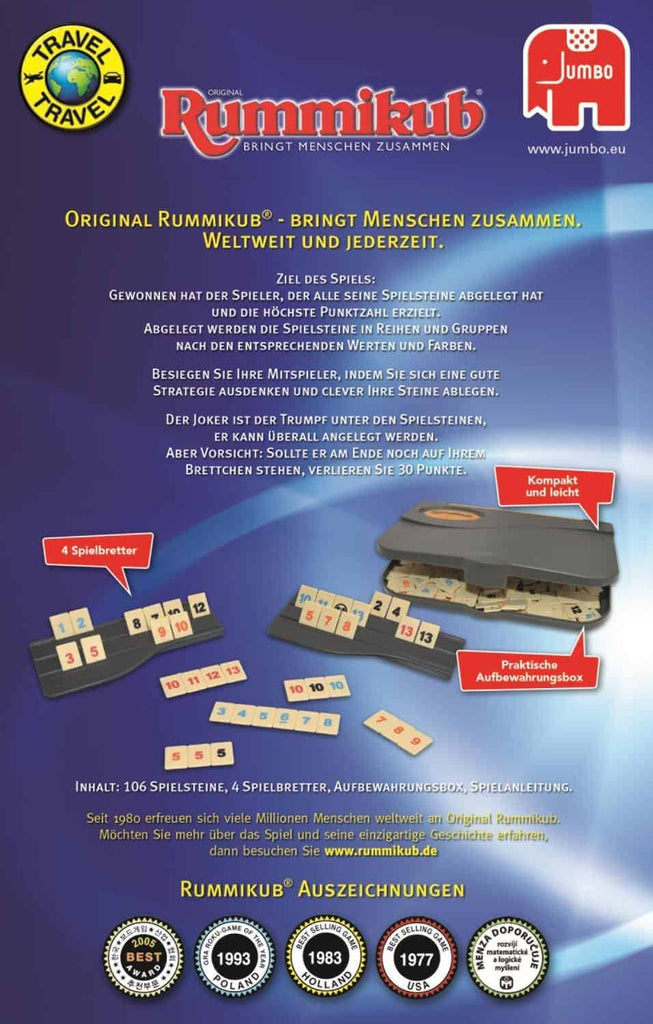 Mitbringspiel - Original  Rummikub Reise Edition         - Jumbo/ Idena