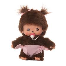 Monchhichi Mädchen/Junge mit Windel 15 cm rosa 'Bebichhichi' - Idena