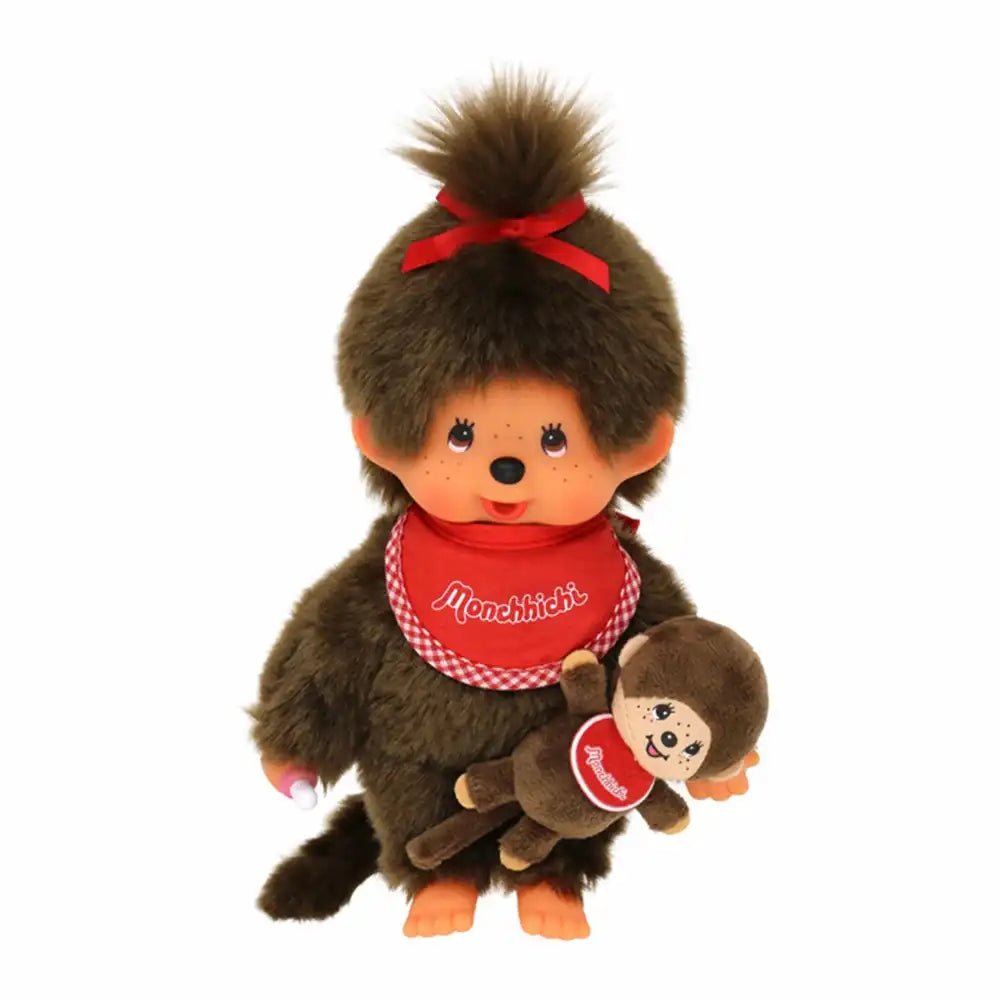 Monchhichi Mädchen mit Mini Monchhichi Plüschfigur 20 cm