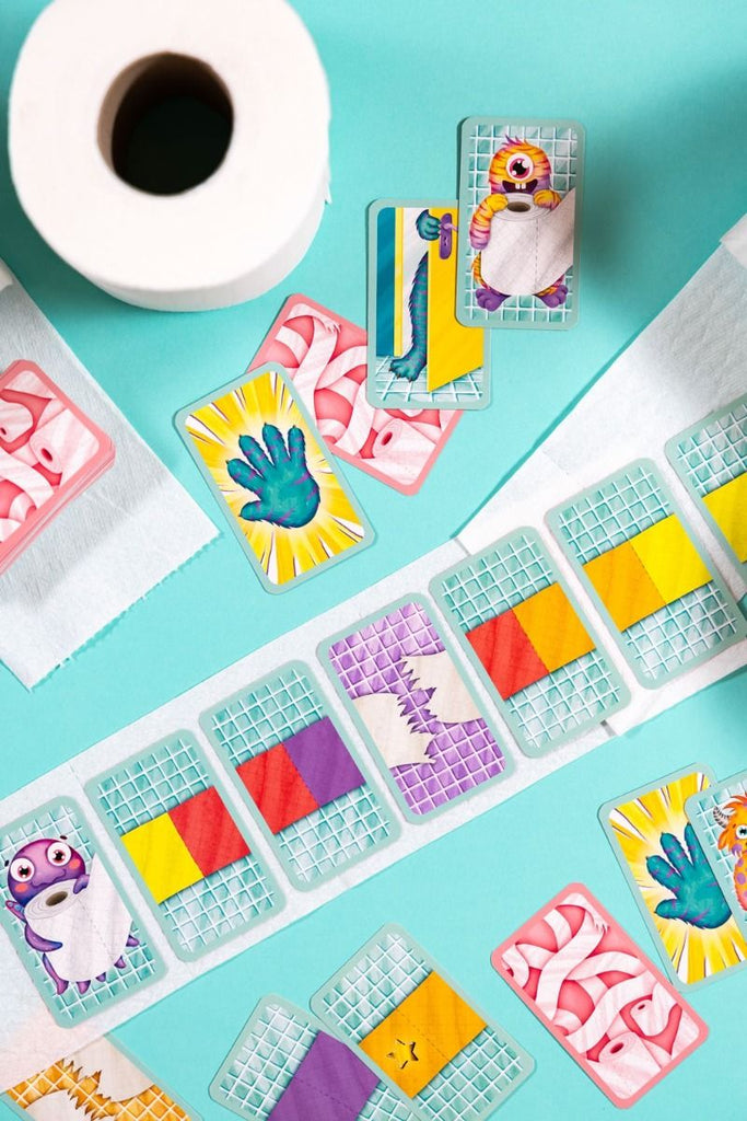 Monsterrolle Kinderkartenspiel ab 6 Jahren mit Klopapier-Taktik und Ärgerfaktor