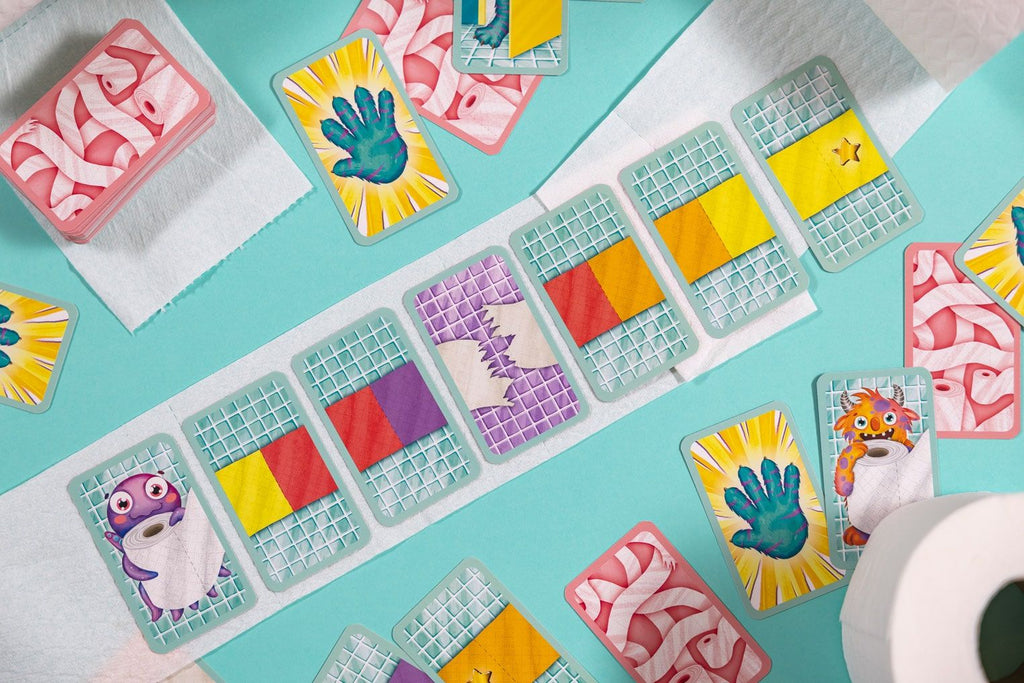 Monsterrolle Kinderkartenspiel ab 6 Jahren mit Klopapier-Taktik und Ärgerfaktor