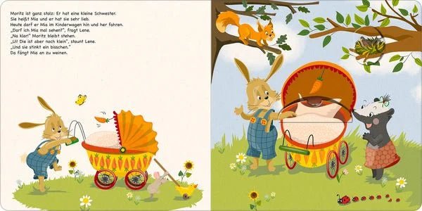 pielbuch mit Klappen für Kinder zum Thema Geschwisterliebe