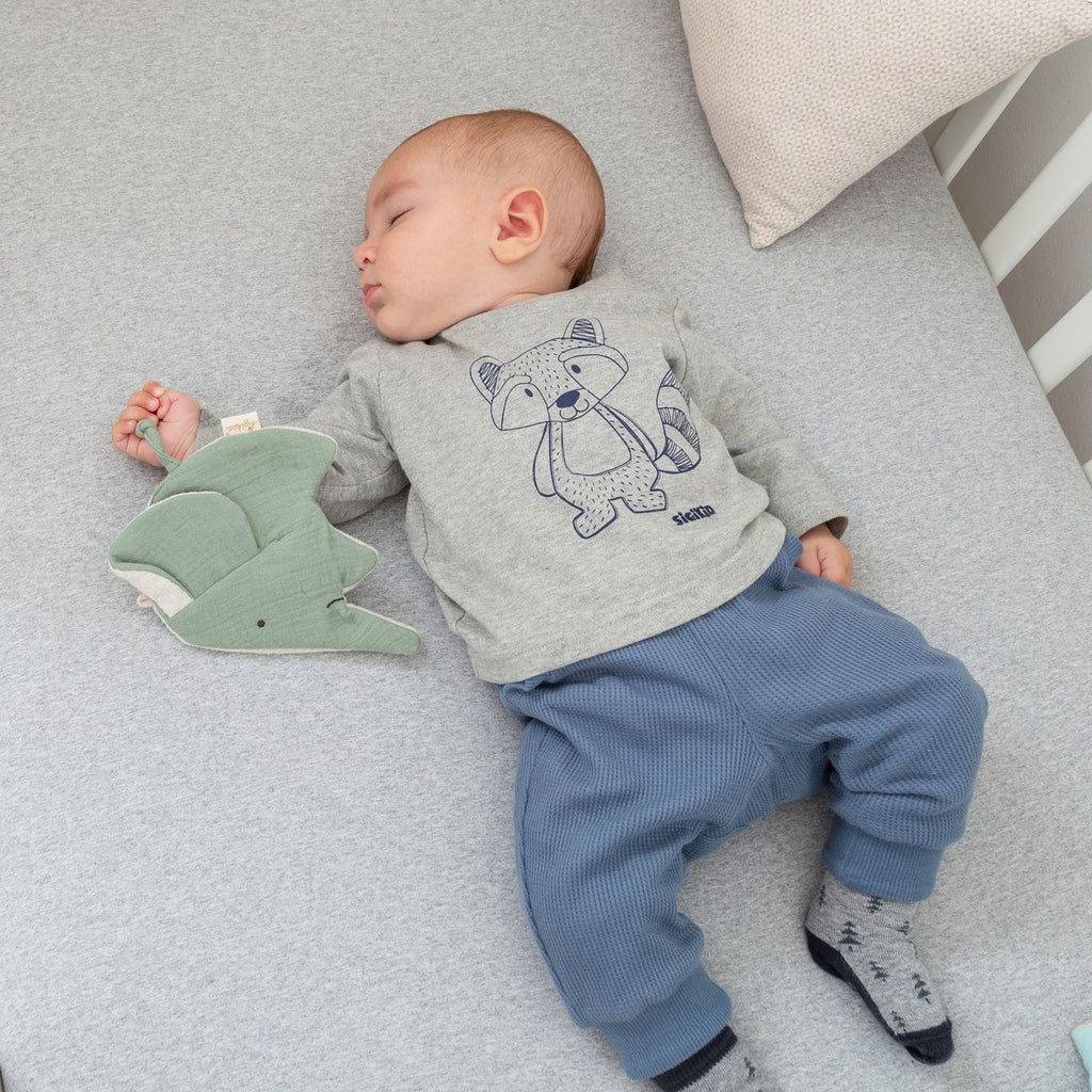 Baby Knistertuch Elefant Musselin grün sigikid ab 3 Monaten
