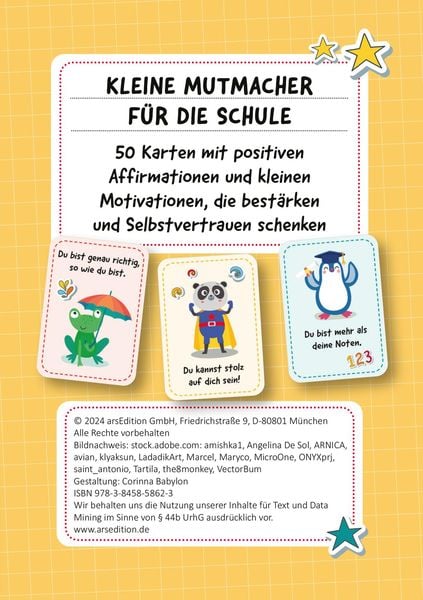Mutmachkarten für die Schule – 50 Affirmationskarten für Kinder
