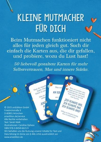 Kartenbox mit positiven Botschaften für Schulstart
