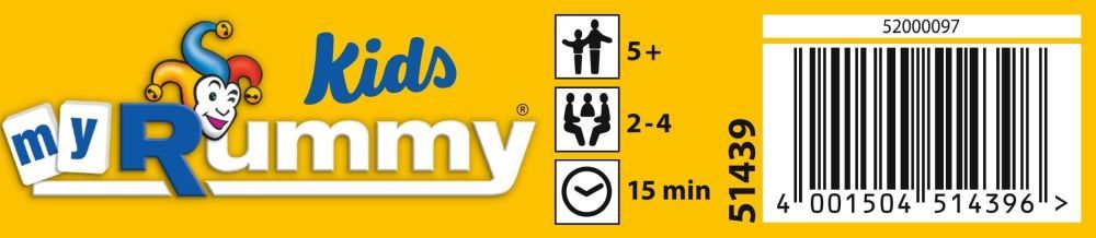 MyRummy Kids Reisespiel in Metalldose – Zahlenlegespiel für Kinder ab 5